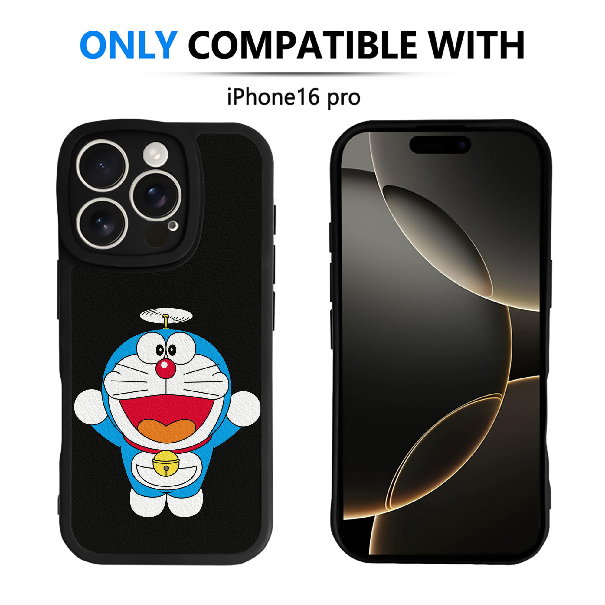 （画像用） ドラえもん Doraemon 【iPhone 16シリーズ対応】シリコンスマホケース（レザー調） 材質：シリコン